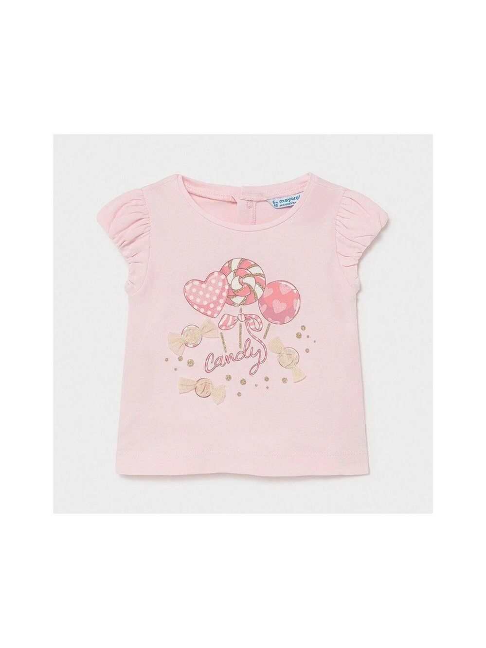 Mayoral Light Pink Candy Print Tee